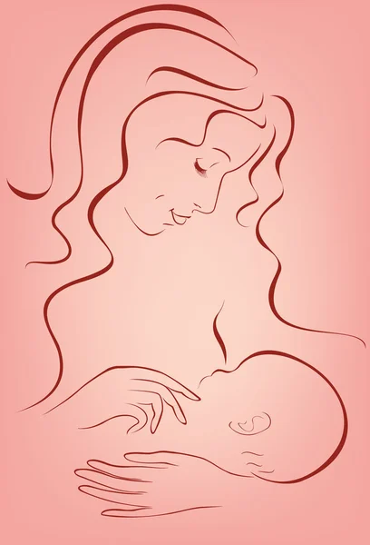 Lactancia materna — Archivo Imágenes Vectoriales