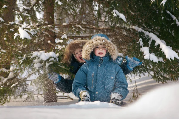 A téli gyerekek — Stock Fotó