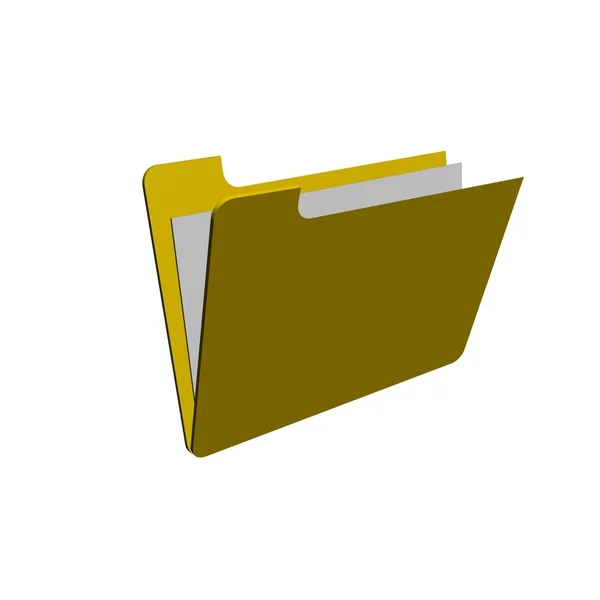 3D w folderze — Zdjęcie stockowe