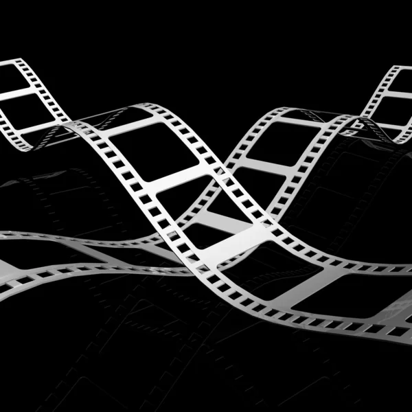 2 weiße Streifen 35 mm Film — Stockfoto