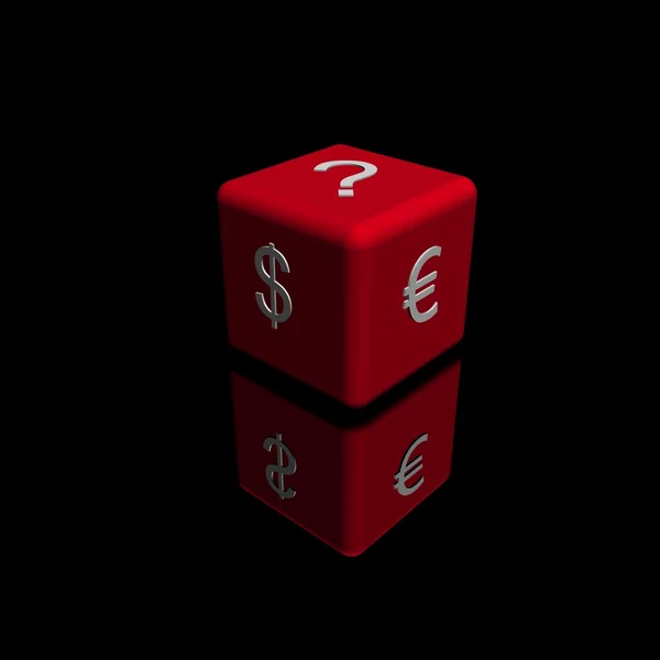 Euro dollar dice — Stock Photo, Image