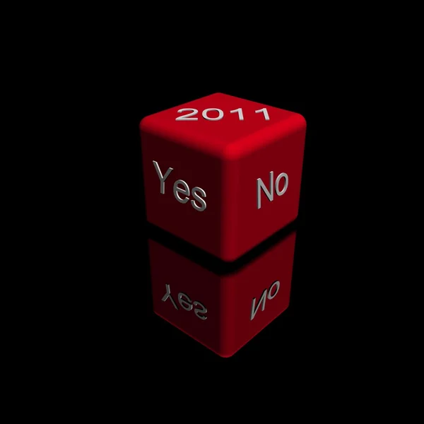 Yes no dice 2011 — Stock Photo, Image