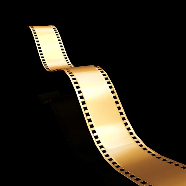 Gold 35 mm film Royalty Free Stock Photos