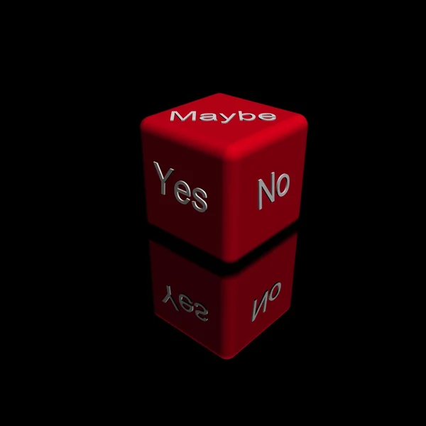 Maybe yes no dice Stock Picture