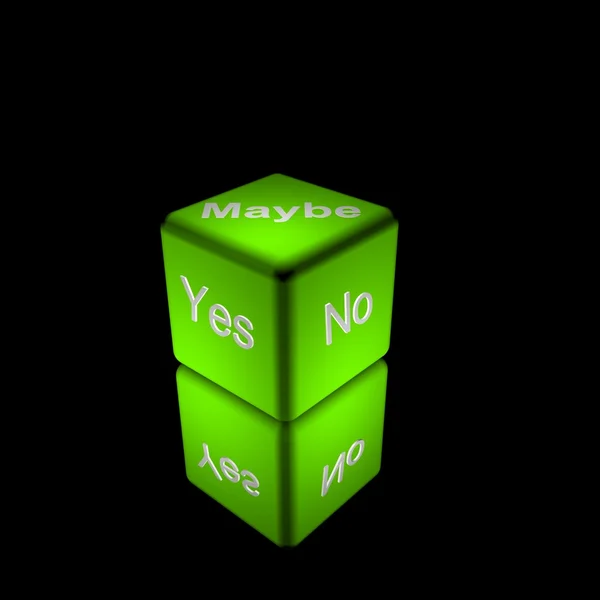 Yes No Dice Representing Uncertainty And Decisions Stock Image