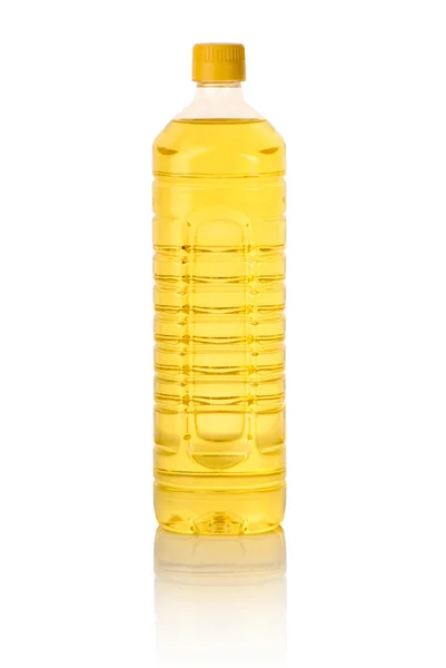 Cooking oil bottle isolated on white — Stock Photo, Image