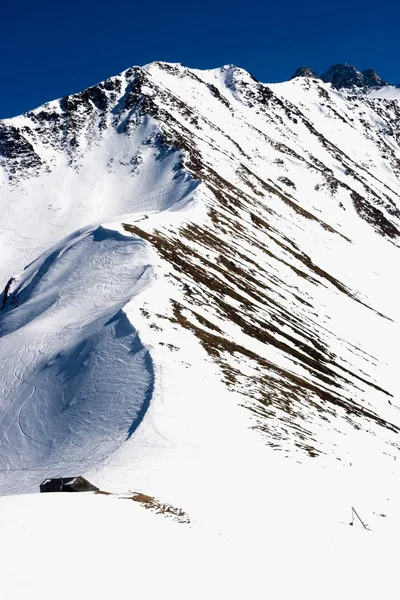 Vista montanha de inverno (Chamonix, França ) — Fotografia de Stock