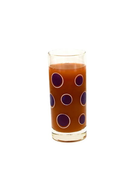Juice i glas (isolerade, vertikal) — Stockfoto