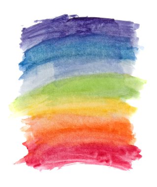 Abstract watercolor rainbow colors background clipart