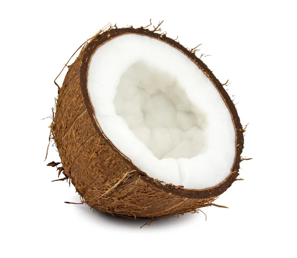 Färsk kokos på vit bakgrund — Stockfoto