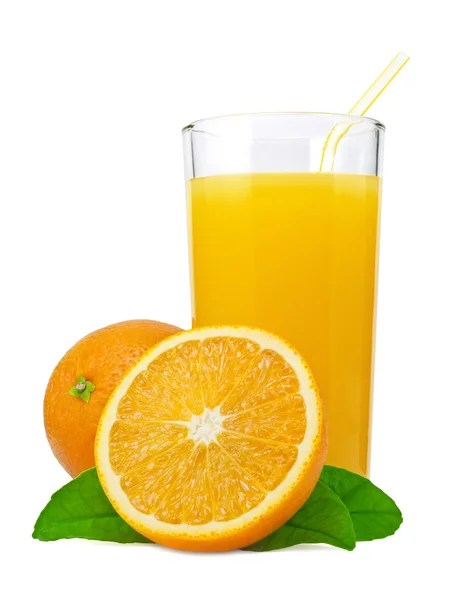 Zumo de naranja y naranjas —  Fotos de Stock