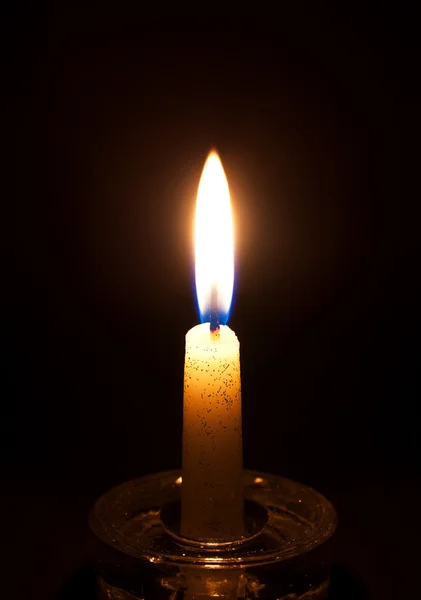 Fechar da vela ardente — Fotografia de Stock