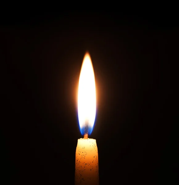 Closeup of burning candle — Stock Photo, Image
