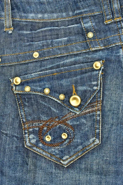 Tasca blu jeans — Foto Stock