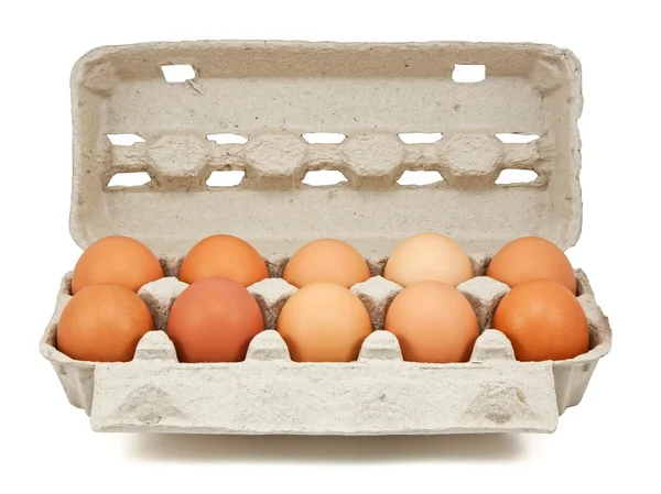 Ägg i lådan — Stockfoto