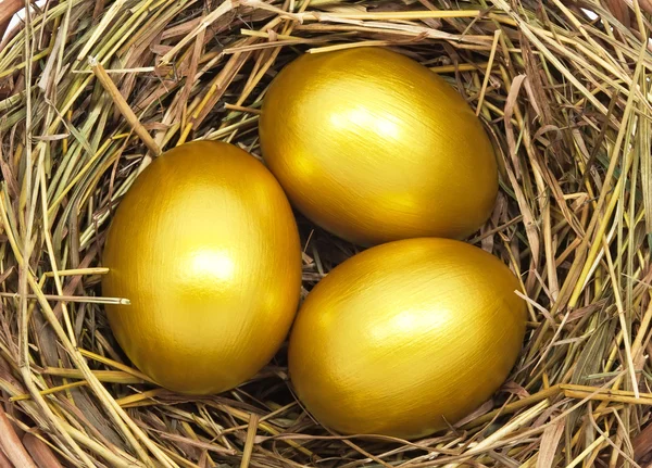 Tres huevos de oro — Foto de Stock