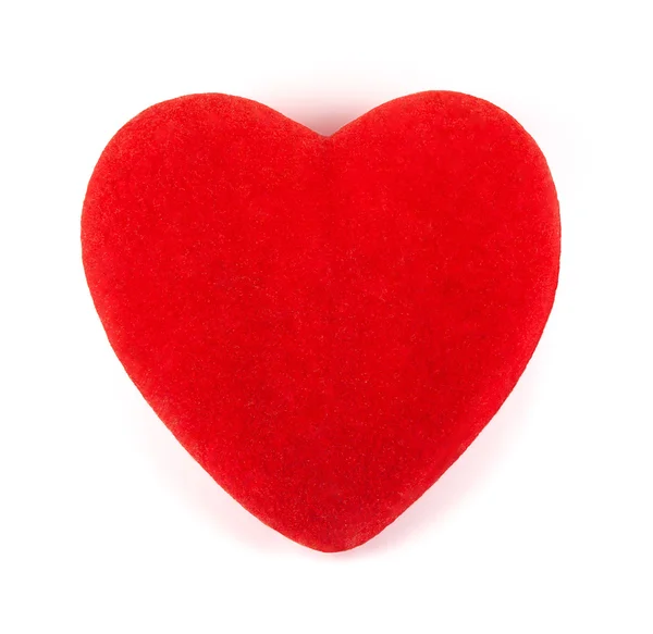 Beautiful red velvet heart Stock Image