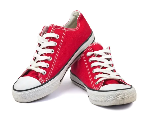 Vintage rote Schuhe Stockbild