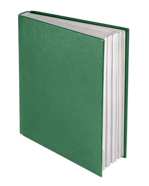 Izole yeşil kitap — Stok fotoğraf