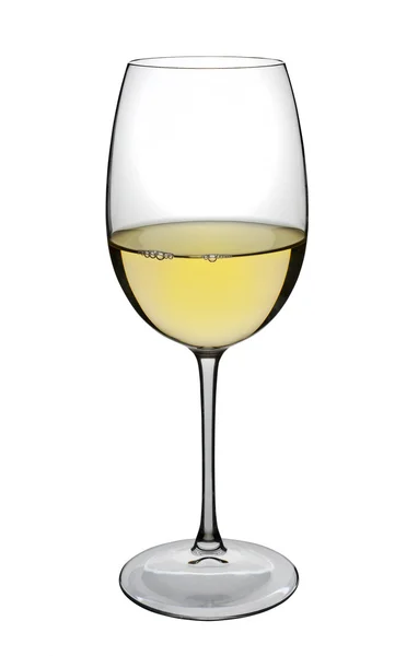 White wine glass, isolated — Stock Photo, Image