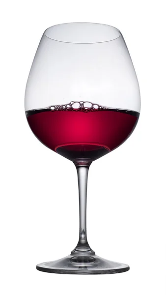 Red wine glass, isolated — Stock Photo, Image
