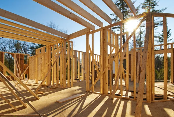 Framing of a new house — Stock Photo, Image