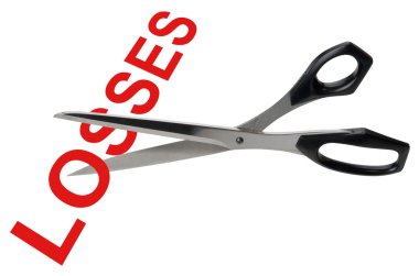 Cutting losses, isolated clipart