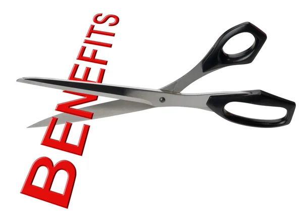 Cutting benefits, isolated — Stock Photo, Image
