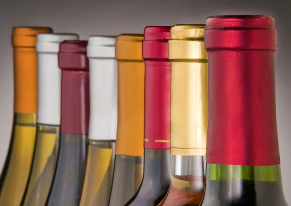 Wine bottle necks — Stock Photo, Image