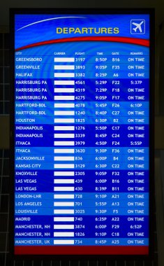 Airport arrival/departure board clipart