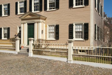 Colonial house entrance clipart