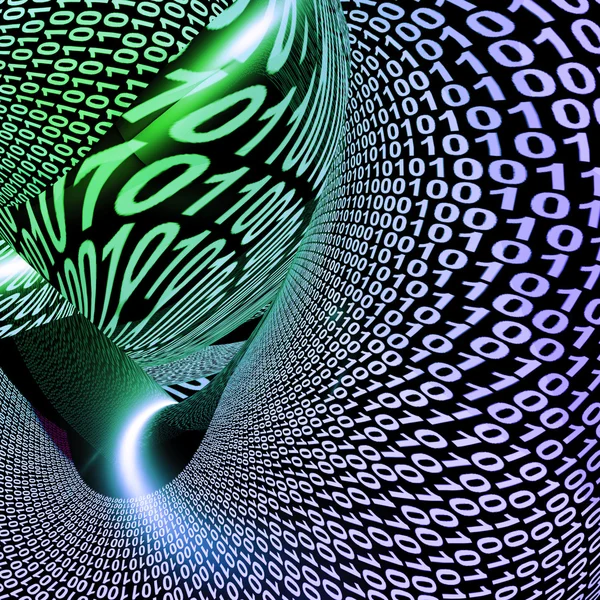 Abstrato código binário fundo mostrando tecnologia e dados — Fotografia de Stock