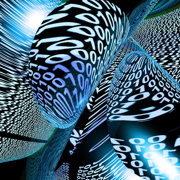 Abstrato código binário fundo mostrando tecnologia e computação — Fotografia de Stock