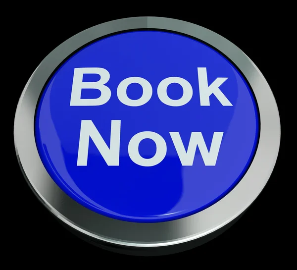 stock image Blue Book Now Button For Hotel Or Flight Reservation