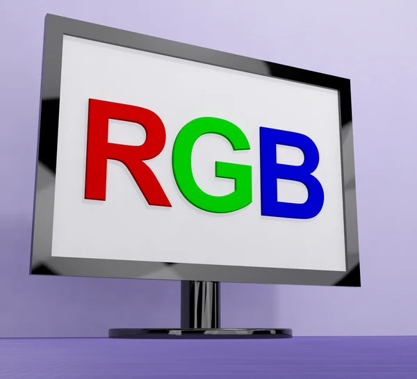 Екран RGB для телебачення або комп'ютерний монітор — стокове фото