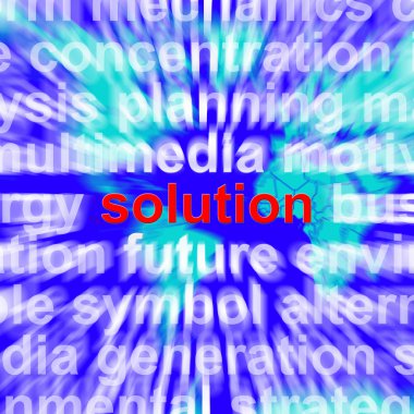 Solution Word Showing Success Acheivement And Strategy clipart