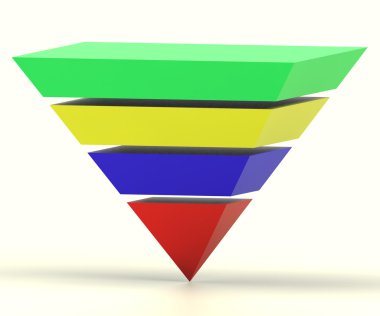 Inverted Pyramid With Segments Shows Hierarchy Or Progress clipart