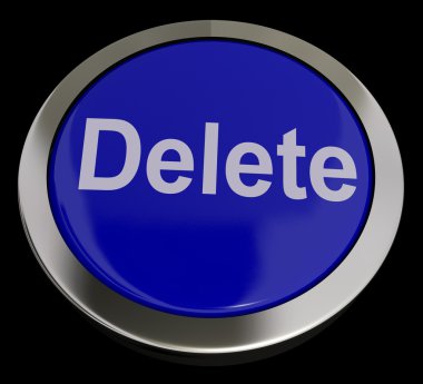 Delete Button In Blue To Erase Trash clipart