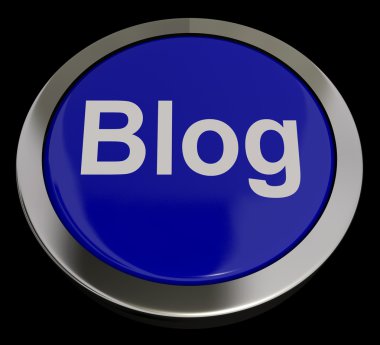blog blogger ve bloglama Web sitesi için mavi düğme