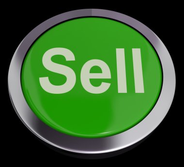 Satış ve iş gösterilen yeşil düğme satmak