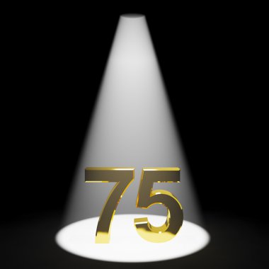 Gold 75th Or Seventy Five 3d Number Representing Anniversary Or clipart