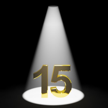 Gold 15th Or Fifteen 3d Number Representing Anniversary Or Birth clipart