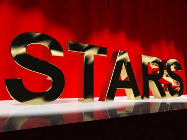 Stars Word On Stage Meaning Famous Like Celebrities Divas clipart