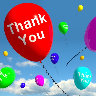 teşekkür ederim balonlar gökyüzünde online teşekkür mesajı olarak