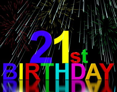yirmi birinci veya 21st birthday fireworks ile kutladı