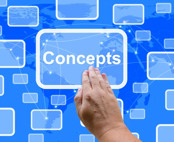 Concepts Button Showing Ideas Thinking And Creativity — Stock Photo, Image