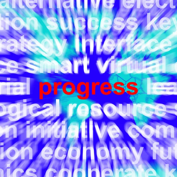 Progreso Palabra Significado Crecimiento Beneficio y Mejora — Foto de Stock
