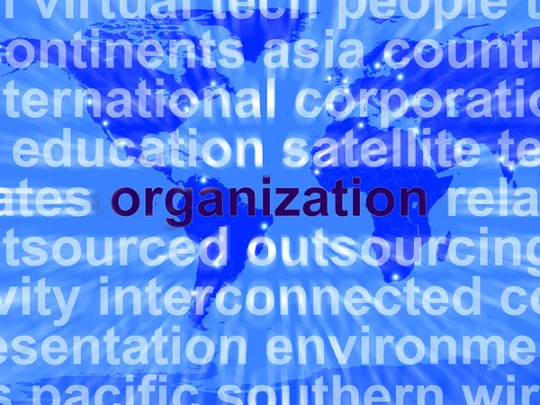 Woord organzation vertegenwoordigen bedrijf en beheer — Stockfoto