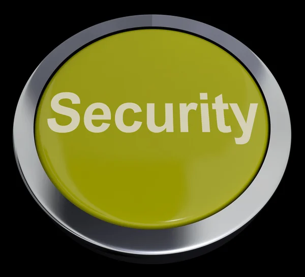 Bezpečnostní tlačítko zobrazeno šifrování soukromí a bezpečnost — Stock fotografie