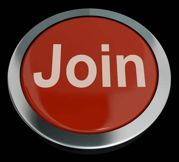 Join Button In Red Showing Subscription And Registration — Stock Photo, Image